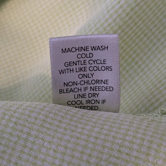 CHRISTOPHER & BANKS Lime Green Collared Blouse; Snaps; 3/4 Sleeves; Size S - Picture 6 of 6